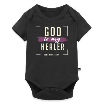 God is my healer, Christian - Baby Premium short-sleeve bodysuit - black - Front