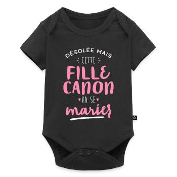 Cette fille canon evjf - Body à manches courtes Premium Bébé - noir - Devant