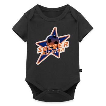 Star du football - Body à manches courtes Premium Bébé - noir - Devant