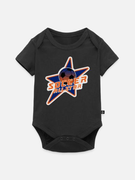 Fußball star - Baby Premium Kurzarmbody - Schwarz