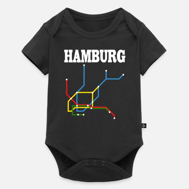 Hamburg U Bahn U-Bahn - Baby Premium Kurzarmbody - Schwarz