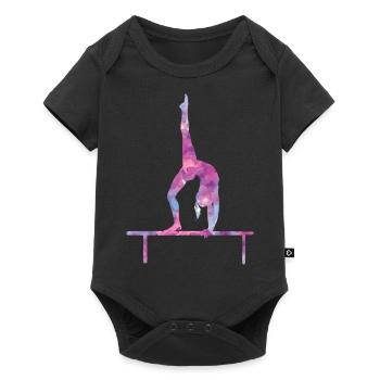 Gymnastics painting - Baby Premium short-sleeve bodysuit - black - Front
