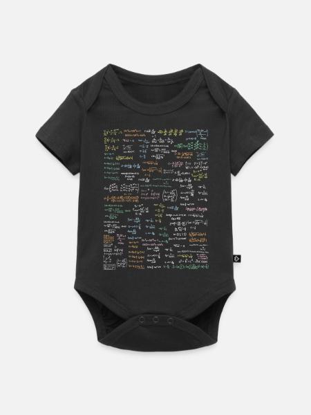 Formelsammlung Mathe - Baby Premium Kurzarmbody - Schwarz