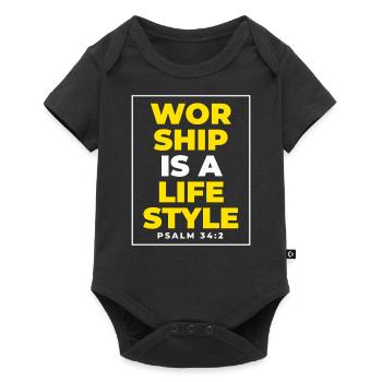 Praise - Christian - Worship - Baby Premium short-sleeve bodysuit - black - Front