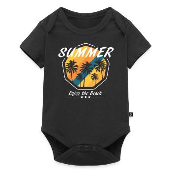 profiter de la plage - été, vacances, mer - Body à manches courtes Premium Bébé - noir - Devant