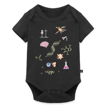 chimiste - Body à manches courtes Premium Bébé - noir - Devant