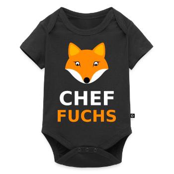 Chef Fuchs - Baby Premium Kurzarmbody - Schwarz - Vorne