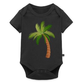 palm tree palm trees - Baby Premium short-sleeve bodysuit - black - Front