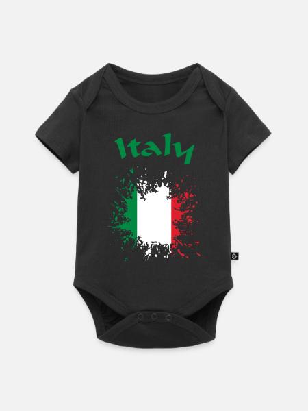 Italië Italië italië - Premium babyrompertje met korte mouwen  - zwart