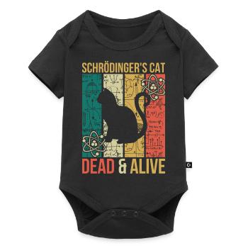 Physics thought experiment Schrödinger's cat - Baby Premium short-sleeve bodysuit - black - Front