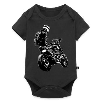 Moto Lifestyle / Moto / Motocycliste - Body à manches courtes Premium Bébé - noir - Devant
