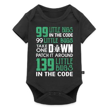 99 little bug in the code - Baby Premium short-sleeve bodysuit - black - Front