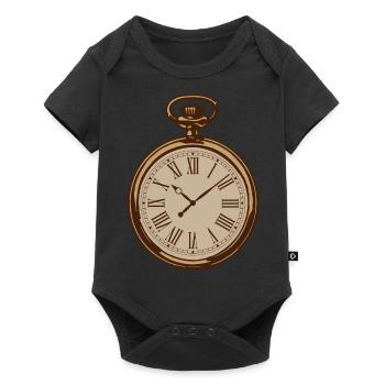 Montre Vintage Antique - Body à manches courtes Premium Bébé - noir - Devant