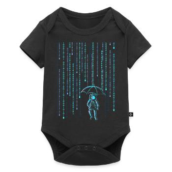 Astronaut Sci-Fi Digital Rain - Baby Premium short-sleeve bodysuit - black - Front
