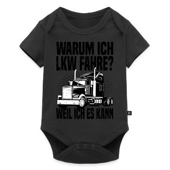 LKW Fahrer Fernfahrer Trucker Kraftfahrer Geschenk - Baby Premium Kurzarmbody - Schwarz - Vorne