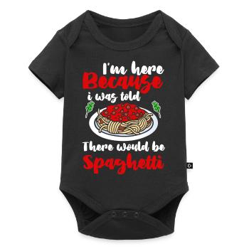 Spaghetti - Baby Premium Kurzarmbody - Schwarz - Vorne