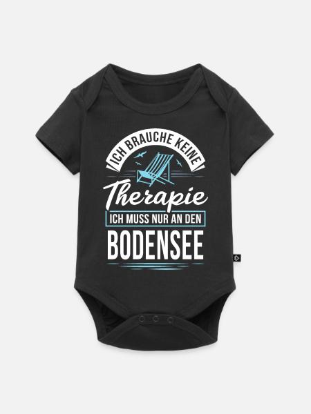 Therapie? Ich muss nur an den Bodensee - Baby Premium Kurzarmbody - Schwarz