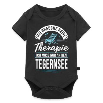 Therapie? Ich muss nur an den Tegernsee - Baby Premium Kurzarmbody - Schwarz - Vorne