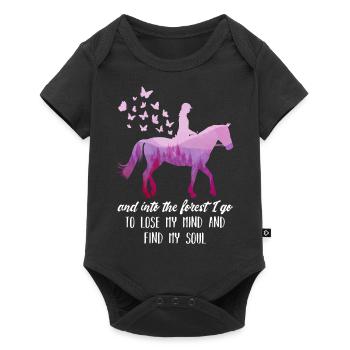 Chevaux cavaliers sort les amateurs de chevaux dames - Body à manches courtes Premium Bébé - noir - Devant