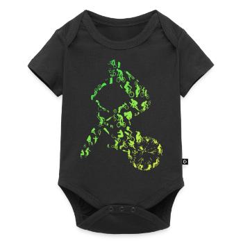 BMX / Bmx Bike / Bike / Gift / Cyclist - Baby Premium short-sleeve bodysuit - black - Front