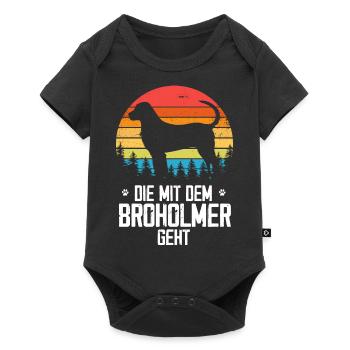Broholmer - Baby Premium Kurzarmbody - Schwarz - Vorne