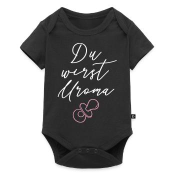 Du wirst Uroma! - Baby Premium Kurzarmbody - Schwarz - Vorne