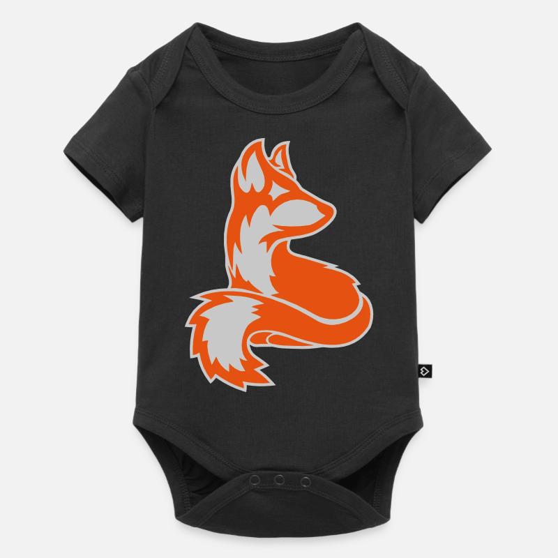 Illustrazione Fuchs Logo - Body Premium a maniche corte per neonati  - nero