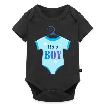 It’s a boy c’est un enfant bébé naissance - Body à manches courtes Premium Bébé - noir - Devant