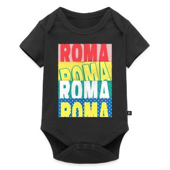 Rome Roma Italie City Font Skyline Accueil - Body à manches courtes Premium Bébé - noir - Devant