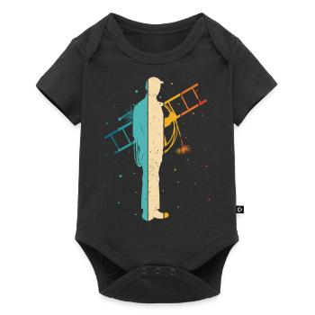 Schornsteinfeger Schornstein Retro Kaminfeger Gesc - Baby Premium Kurzarmbody - Schwarz - Vorne