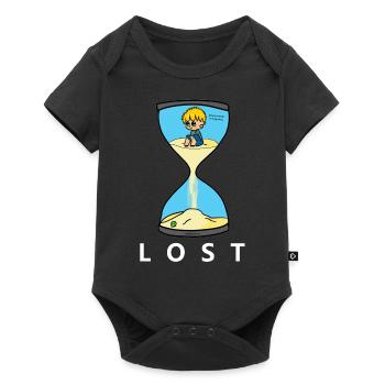 lost1 - Baby Premium Kurzarmbody - Schwarz - Vorne
