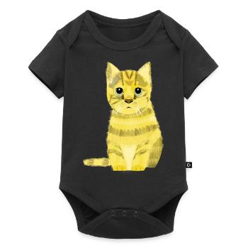 Chat fortune - Body à manches courtes Premium Bébé - noir - Devant