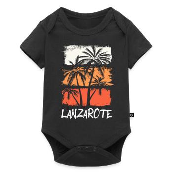 Lanzarote Summer Sun Beach Sea Palms Holiday - Baby Premium short-sleeve bodysuit - black - Front