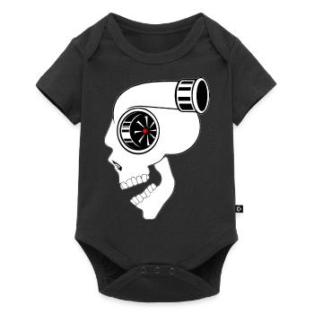 Skull Turbo - Baby Premium short-sleeve bodysuit - black - Front