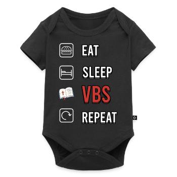 Eat Sleep VBS Repeat Bible School Jesus Christ - Baby Premium short-sleeve bodysuit - black - Front