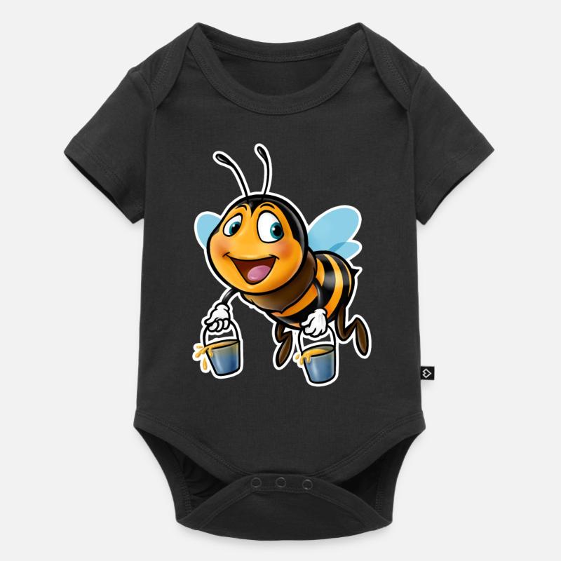 BEE-COOL - Baby Premium short-sleeve bodysuit - black
