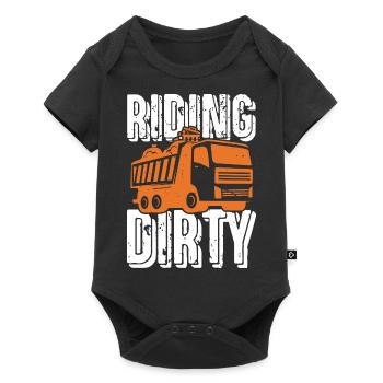 Rouler sale – Garbage Man Trucker Dust Cart Dump - Body à manches courtes Premium Bébé - noir - Devant