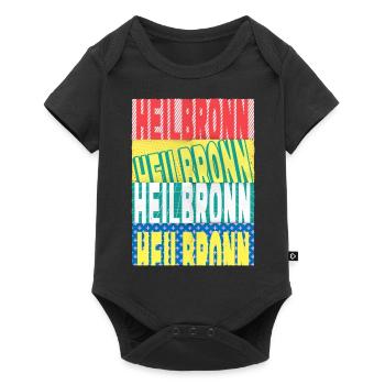 Heilbronn Germany City Font Skyline - Baby Premium short-sleeve bodysuit - black - Front