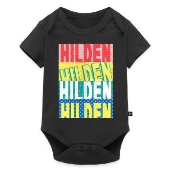Hilden Germany City Font Skyline - Baby Premium short-sleeve bodysuit - black - Front