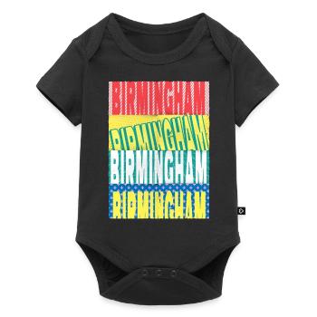 Birmingham Angleterre UK City Font Skyline Accueil - Body à manches courtes Premium Bébé - noir - Devant