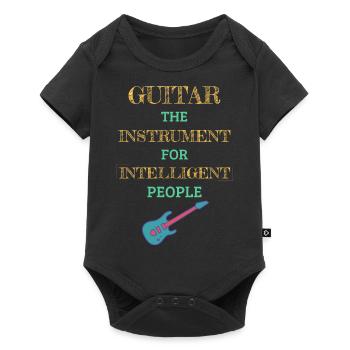 Guitar Instrument For Intelligent People Cream - Baby Premium short-sleeve bodysuit - black - Front
