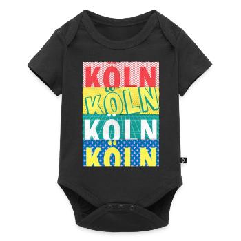Cologne Germany City Font Skyline - Baby Premium short-sleeve bodysuit - black - Front