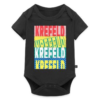 Krefeld Germany City Font Skyline - Baby Premium short-sleeve bodysuit - black - Front