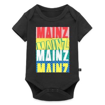 Mainz Germany City Font Skyline - Baby Premium short-sleeve bodysuit - black - Front