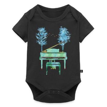 Piano Of Nature - Baby Premium short-sleeve bodysuit - black - Front