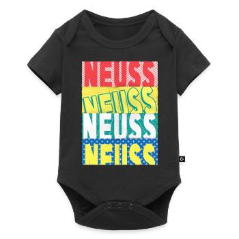 Neuss Germany City Font Skyline - Body à manches courtes Premium Bébé - noir - Devant