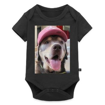 The Charlie Dog - Baby Premium Kurzarmbody - Schwarz - Vorne