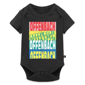Offenbach Germany City Font Skyline - Baby Premium short-sleeve bodysuit - black - Front
