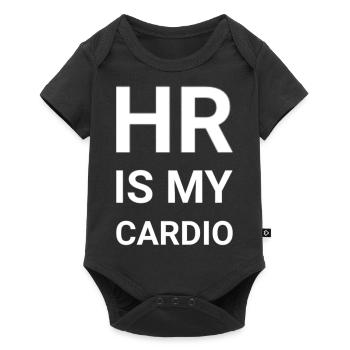 HR Is My Cardio - Baby Premium short-sleeve bodysuit - black - Front