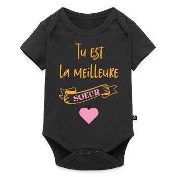 Tu est la meilleure soeur - Body à manches courtes Premium Bébé - noir - Devant